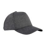 Casquette élastique à cinq panneaux en gris 300 g/m2 Elastic couleur gris foncé vue latérale