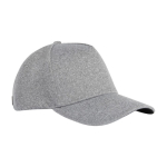 Casquette élastique à cinq panneaux en gris 300 g/m2 Elastic vue latérale