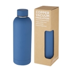 Gourde isotherme en acier inoxydable avec finition mate 500 ml Spring couleur bleu