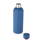 Gourde isotherme en acier inoxydable avec finition mate 500 ml Spring couleur bleu deuxième vue
