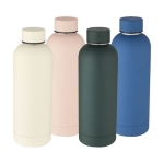 Gourde isotherme en acier inoxydable avec finition mate 500 ml Spring couleur bleu deuxième vue en couleurs