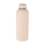 Gourde isotherme en acier inoxydable avec finition mate 500 ml Spring couleur rose clair  troisième vue
