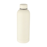 Gourde isotherme en acier inoxydable avec finition mate 500 ml Spring couleur blanc cassé troisième vue