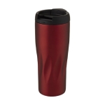 Verre thermos au design géométrique original de vagues 450ml Waves couleur rouge