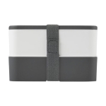 Lunch box coloré en PET recyclé avec deux compartiments de 1,4L MIYO couleur gris deuxième vue arrière