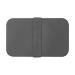 Lunch box coloré en PET recyclé avec deux compartiments de 1,4L MIYO couleur gris troisième vue