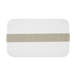 Lunch box de couleur avec bande de sécurité en PET recyclé 700ml MIYO couleur blanc troisième vue