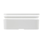 Lunch box de couleur avec bande de sécurité en PET recyclé 700ml MIYO couleur blanc quatrième vue
