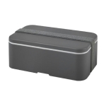 Lunch box de couleur avec bande de sécurité en PET recyclé 700ml MIYO couleur gris