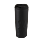 Mug isotherme géométrique en acier anti-fuite coloré de  450ml Prism couleur noir