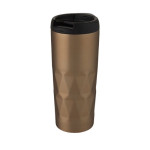 Mug isotherme géométrique en acier anti-fuite coloré de  450ml Prism couleur doré