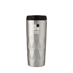 Mug isotherme géométrique en acier anti-fuite coloré de  450ml Prism avec zone d'impression