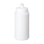 Gourde sportive publicitaire de haute qualité 500 ml Baseline® couleur blanc deuxième vue frontale