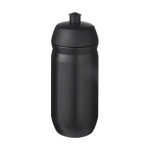 Gourde publicitaire en plastique fabriquée en Europe 500 ml HydroFlex™ couleur noir deuxième vue frontale