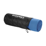 Couverture publicitaire en polaire avec housse 200 g/m² Summit couleur bleu