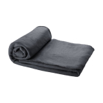 Couverture publicitaire en polaire avec housse 200 g/m² Summit couleur gris foncé deuxième vue