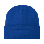 Bonnet publicitaire avec étiquette personnalisée Gorro Elevate™ Boreas couleur bleu deuxième vue frontale
