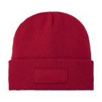 Bonnet publicitaire avec étiquette personnalisée Gorro Elevate™ Boreas couleur rouge deuxième vue frontale