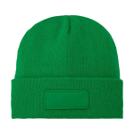 Bonnet publicitaire avec étiquette personnalisée Gorro Elevate™ Boreas couleur vert deuxième vue frontale