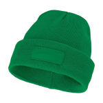 Bonnet publicitaire avec étiquette personnalisée Gorro Elevate™ Boreas couleur vert
