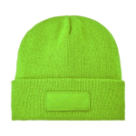 Bonnet publicitaire avec étiquette personnalisée Gorro Elevate™ Boreas couleur vert clair deuxième vue frontale