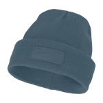 Bonnet publicitaire avec étiquette personnalisée Gorro Elevate™ Boreas couleur cyan