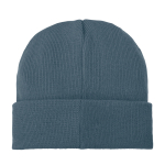 Bonnet publicitaire avec étiquette personnalisée Gorro Elevate™ Boreas couleur cyan deuxième vue arrière