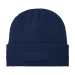 Bonnet publicitaire avec étiquette personnalisée Gorro Elevate™ Boreas couleur bleu marine deuxième vue frontale