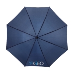 Parapluie personnalisable coloré de haute qualité Ø102 Tempest couleur bleu marine deuxième vue impression sérigraphique