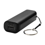 Batterie de secours colorée avec porte-clés 1.200 mAh Energy couleur noir