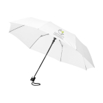 Parapluie personnalisable pliant de haute qualité Ø95 Downtown couleur blanc vue impression sérigraphique