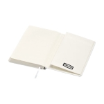 Carnet thermogravé avec poche A5 pages lignées JournalBooks Classic couleur blanc vue détail 2