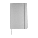 Carnet thermogravé avec poche A5 pages lignées JournalBooks Classic couleur argenté deuxième vue frontale