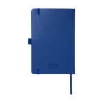 Carnet personnalisé avec poche A5 pages lignées JournalBooks Cream couleur bleu deuxième vue arrière