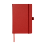Carnet personnalisé avec poche A5 pages lignées JournalBooks Cream couleur rouge deuxième vue frontale