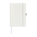 Carnet personnalisé avec poche A5 pages lignées JournalBooks Cream couleur blanc deuxième vue frontale