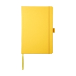 Carnet personnalisé avec poche A5 pages lignées JournalBooks Cream couleur jaune deuxième vue frontale