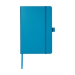 Carnet personnalisé avec poche A5 pages lignées JournalBooks Cream couleur bleu ciel deuxième vue frontale
