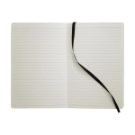 Carnet avec une poche A5 à pages rayées JournalBooks Classic Soft couleur noir deuxième vue