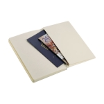 Carnet avec une poche A5 à pages rayées JournalBooks Classic Soft couleur noir quatrième vue