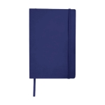Carnet avec une poche A5 à pages rayées JournalBooks Classic Soft couleur bleu marine deuxième vue frontale
