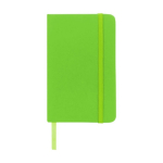 Carnets de poche en couleur vive A6, pages lignées Notes couleur vert lime deuxième vue frontale