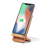 Chargeur 15 W en noix de coco avec support pour téléphone Up Coco couleur naturel deuxième vue
