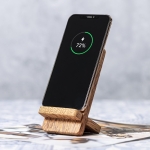 Chargeur 15 W en noix de coco avec support pour téléphone Up Coco couleur naturel