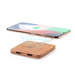 Coco Wireless Charger 2100 mAh avec 2 prises USB Coco couleur naturel deuxième vue