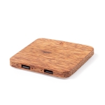 Coco Wireless Charger 2100 mAh avec 2 prises USB Coco couleur naturel quatrième vue