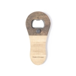 Décapsuleur personnalisable magnétique en bois avec logo MagnetWood couleur naturel  troisième vue