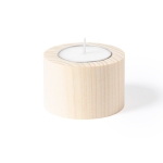 Bougies personnalisées parfumées à la vanille avec socle en bois Base couleur naturel première vue