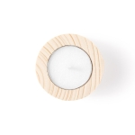Bougies personnalisées parfumées à la vanille avec socle en bois Base couleur naturel  troisième vue
