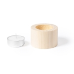 Bougies personnalisées parfumées à la vanille avec socle en bois Base couleur naturel quatrième vue